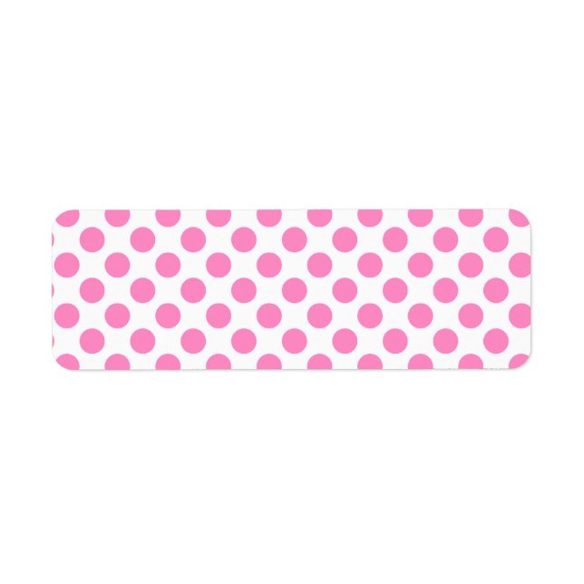 White and Pink Polka Dots Label (Front)