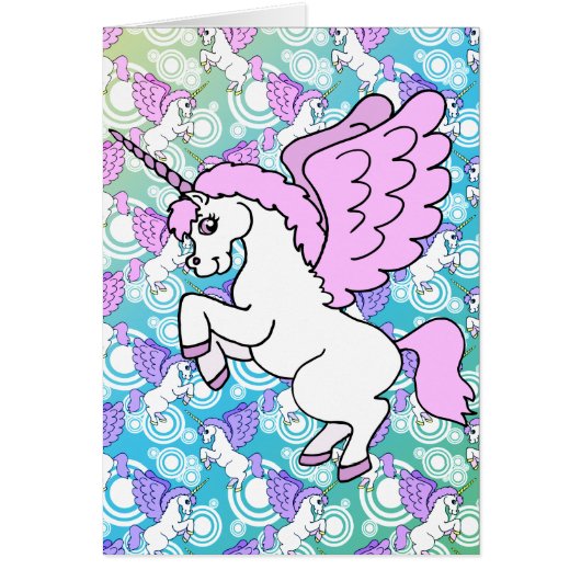 White and Pink Unicorn Cards (Front)