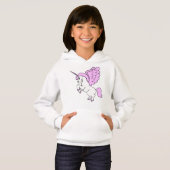 White and Pink Unicorn Hoodie (Front Full)