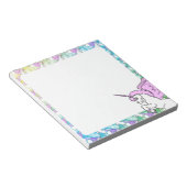 White and Pink Unicorn Notepad (Angled)