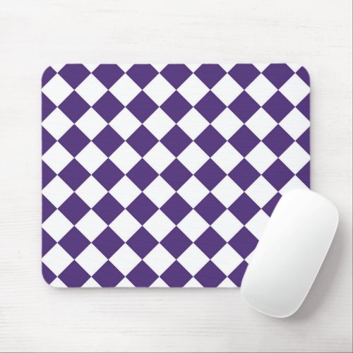 White and purple Cubes Mouse Pad