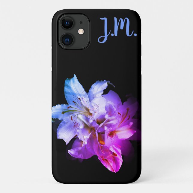 White and Purple Lilies Fantasy Case-Mate iPhone Case (Back)