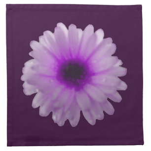 White and Purple Marigold Napkin