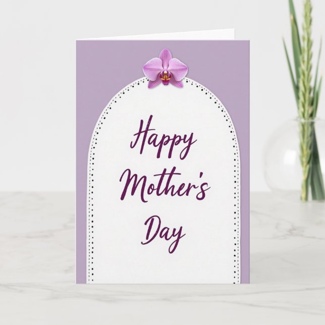 White And Purple Mothers Day Card (Front)