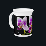 White and purple orchid beverage pitcher<br><div class="desc">A beautiful white and purple orchid.</div>