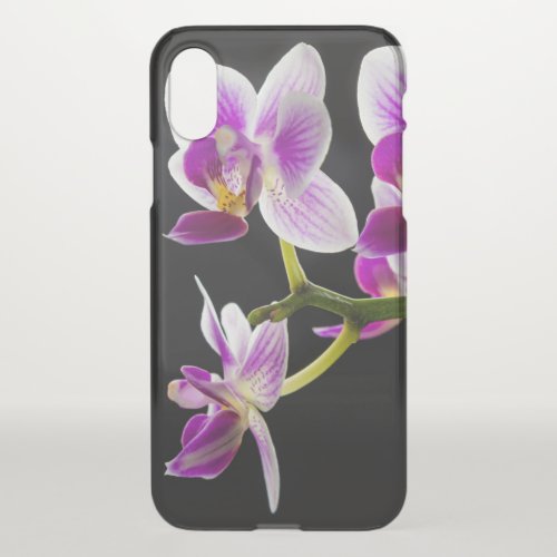 White and purple orchid iPhone x case