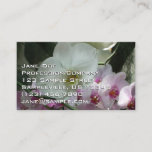 White and Purple Orchids Business Card