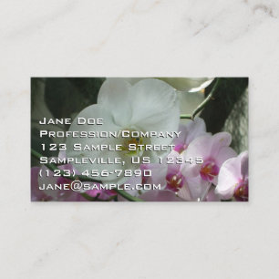 White and Purple Orchids Business Card