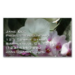White and Purple Orchids Business Card Magnet