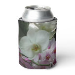 White and Purple Orchids Can Cooler