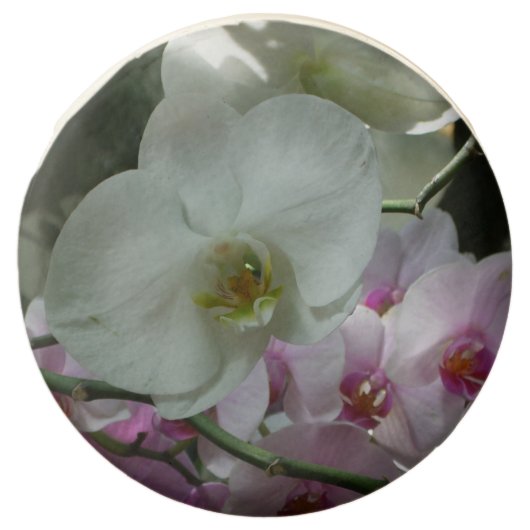 White and Purple Orchids Chocolate Dipped Oreo (Front)