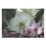 White and Purple Orchids Cloth Placemat