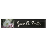 White and Purple Orchids Desk Name Plate