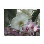 White and Purple Orchids Doormat