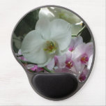 White and Purple Orchids Gel Mouse Pad