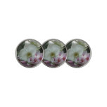 White and Purple Orchids Golf Ball Marker