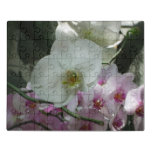 White and Purple Orchids Jigsaw Puzzle