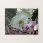 White and Purple Orchids Jigsaw Puzzle