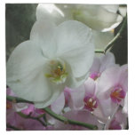 White and Purple Orchids Napkin
