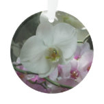 White and Purple Orchids Ornament