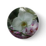 White and Purple Orchids Pinback Button