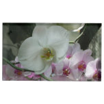 White and Purple Orchids Place Card Holder