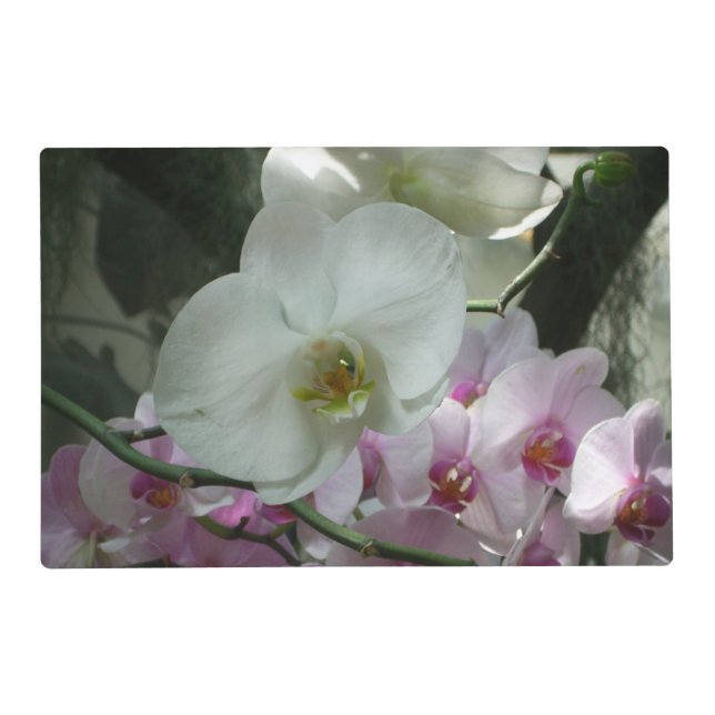 White and Purple Orchids Placemat (Front)