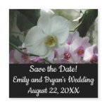 White and Purple Orchids Save the Date