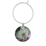 White and Purple Orchids Wine Charm