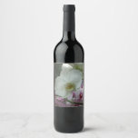 White and Purple Orchids Wine Label