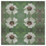 White and Purple Passionflower Floral Patterned Fabric