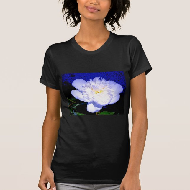 White and purple Peony photo T-Shirt (Front)
