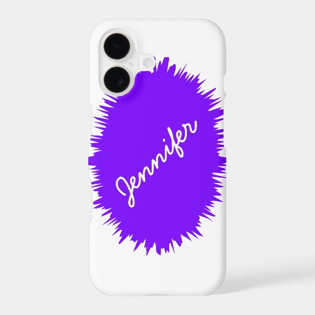 White and Purple, Personalized Name Case-Mate iPhone Case (Back)