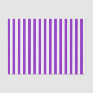 White and Purple Stripes Tissue Paper