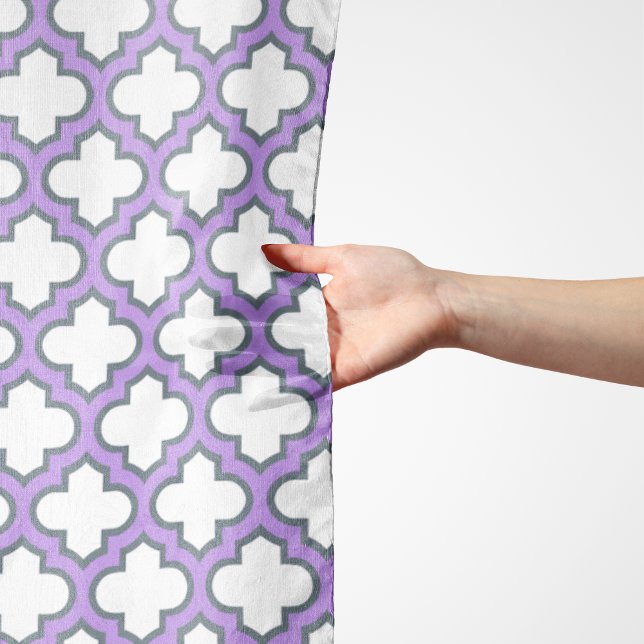 White and Purple Trellis, Lattice, Quatrefoil Scarf (Creator Uploaded)