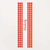 White and Red Checkerboard Pattern Yoga Mat (Front)