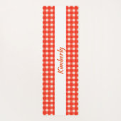 White and Red Checkerboard Pattern Yoga Mat (Back)