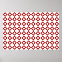White and Red Diamond Pattern