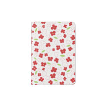 White and Red Flower Pattern
