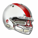 White and Red Football Helmet Ornament<br><div class="desc">Football helmet ornament.  Great gift for the football fan,  player or coach.  Many different color combinations  available.</div>