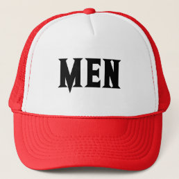 White and Red Handsome Men&#39;s and Boys Cool Trucker Hat