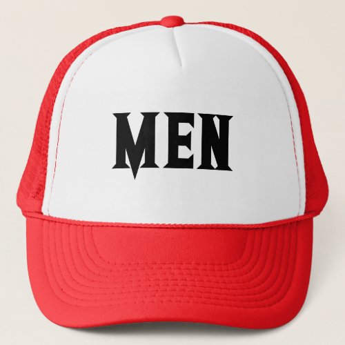 White and Red Handsome Mens and Boys Cool Trucker Hat