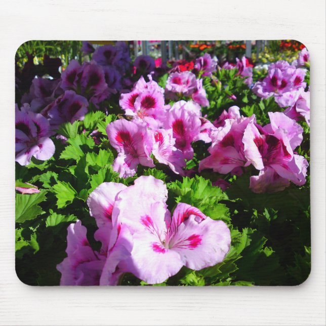 White and Red Lily Mouse Pad (Front)