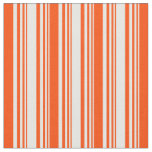 [ Thumbnail: White and Red Lines/Stripes Pattern Fabric ]