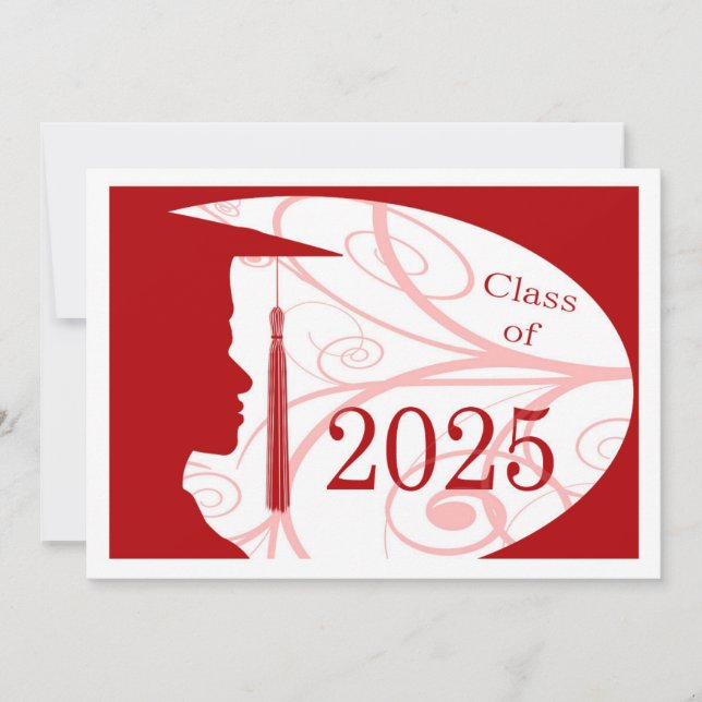 White and Red Man Silhouette 2025 Card (Front)