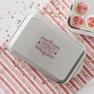 White And Red Merry Christmas Cake Pan