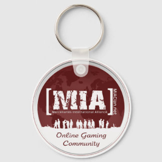 White and Red MIAClan.net Key Chain