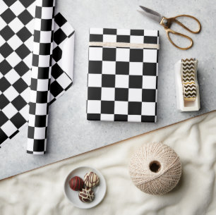 White and Red Pattern Wrapping Paper
