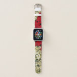 White and Red Poinsettias I Holiday Floral Apple Watch Band