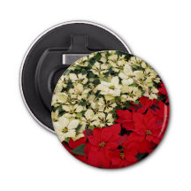 White and Red Poinsettias I Holiday Floral